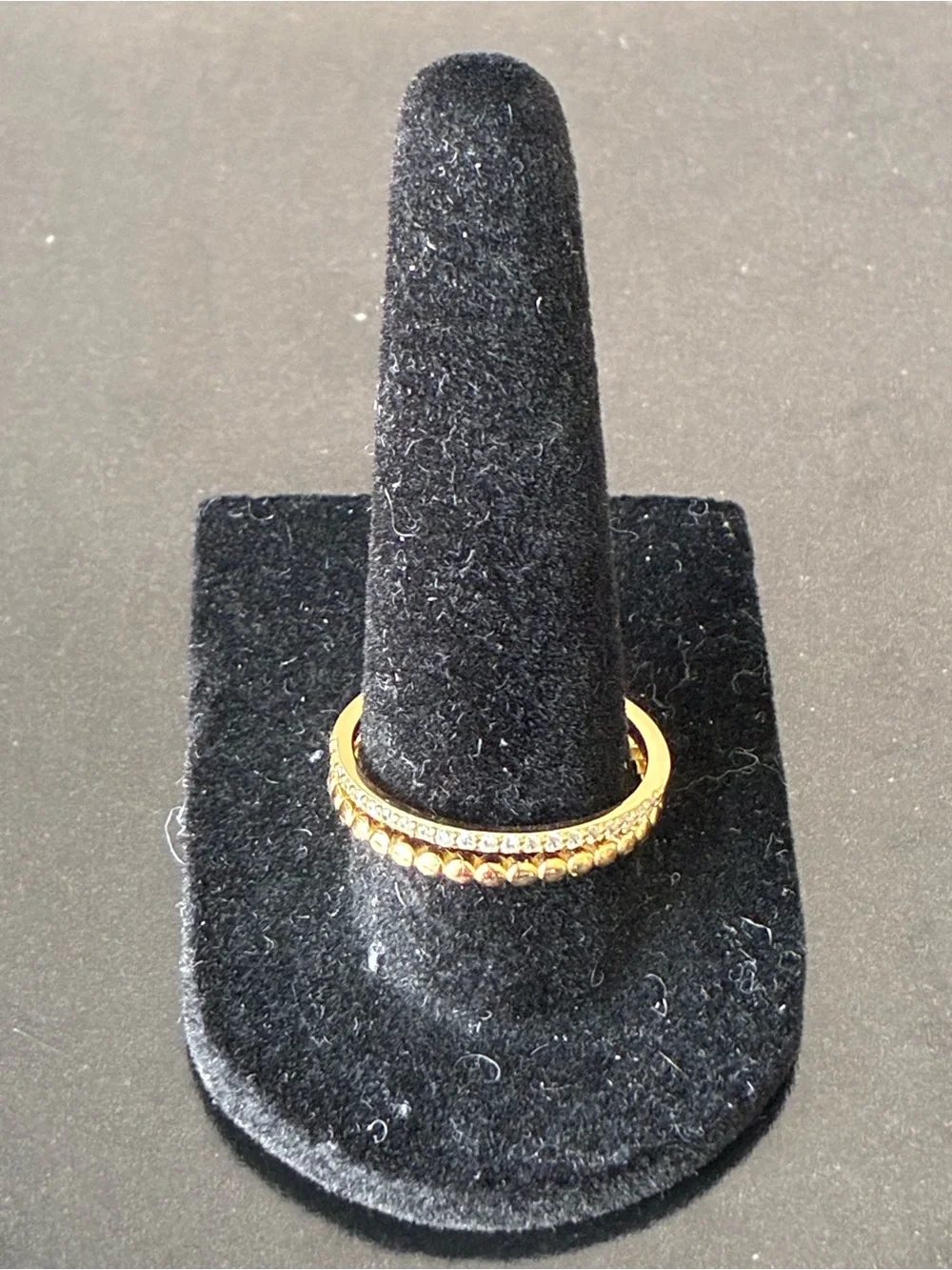 Sterling Silver Gold Tone Ring Sz 9